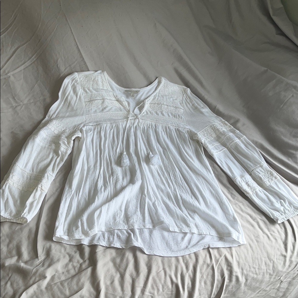 Lucky Brand Ivory Lace Blouse